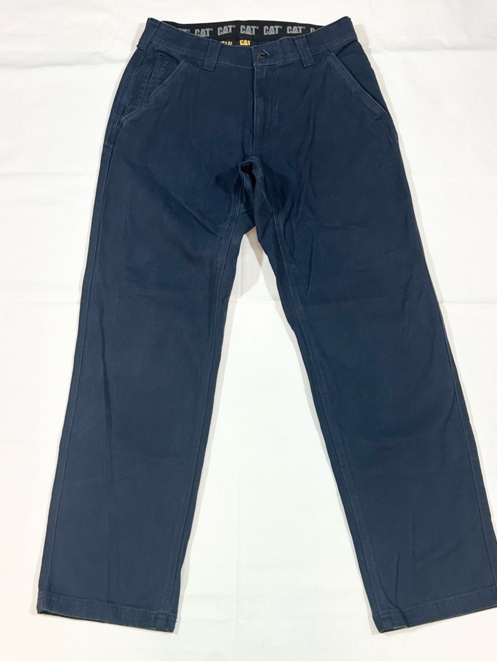 Cat Caterpillar Pants Mens 30x31 Straight Leg Elastic Waist Construction Worker